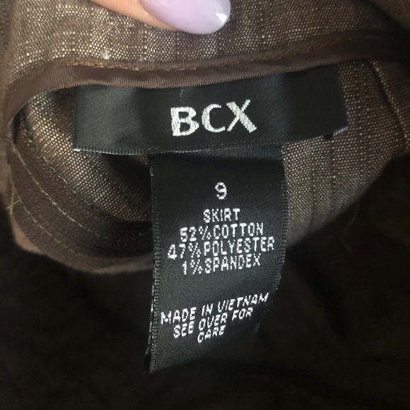 Brown Fitted Work Skirt - Picture 4 of 5